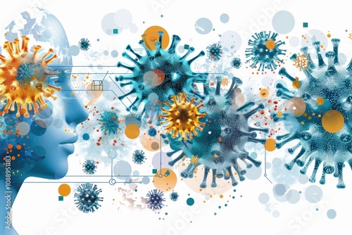 illustrating different routes of virus transmission
