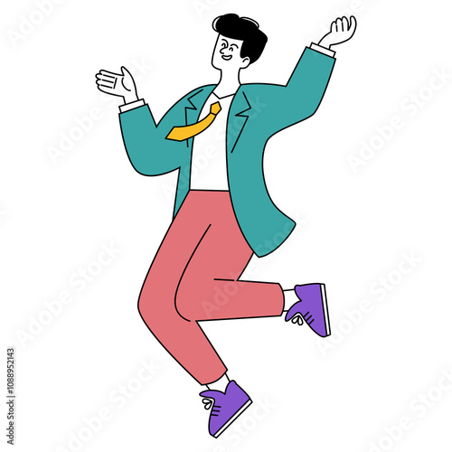 Businessman. Flat Vector Illustration