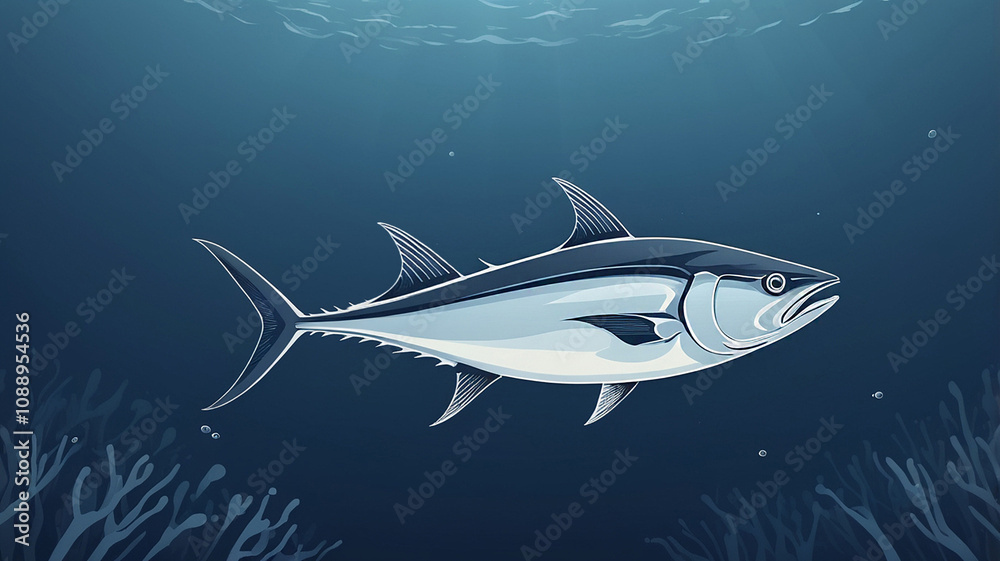 Tuna fish in the ocean Tuna fish in the ocean