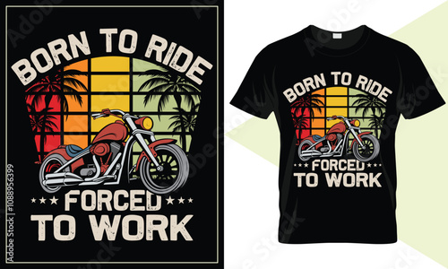 Motorbike t-shirt design and retro vintage typography old motorcycle t-shirt design vector  photo