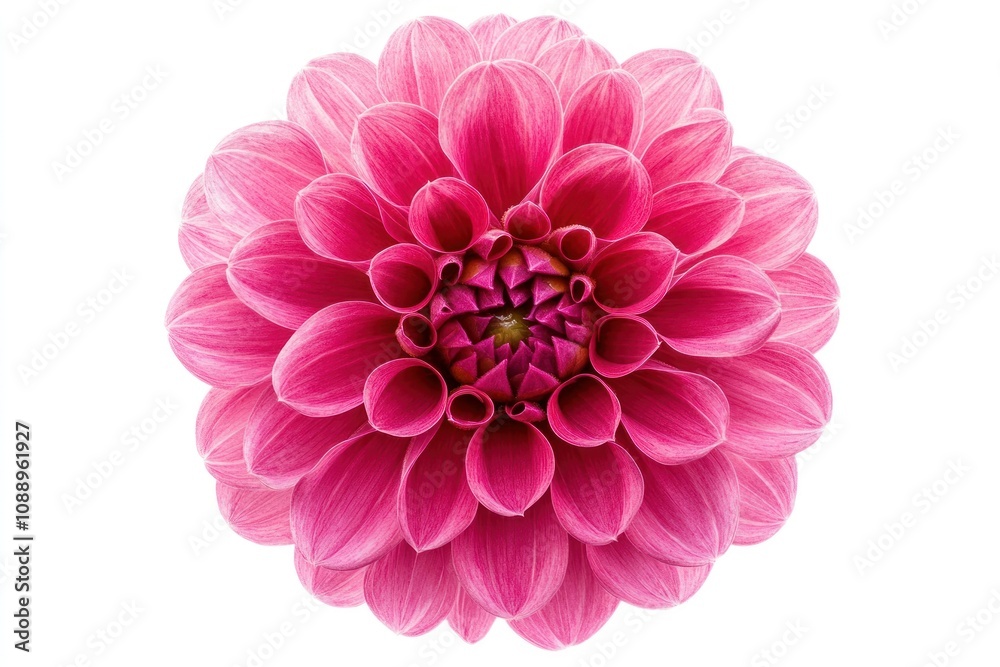 Vibrant Pink Dahlia Flower in Full Bloom Vibrant Pink Dahlia Flower in Full Bloom