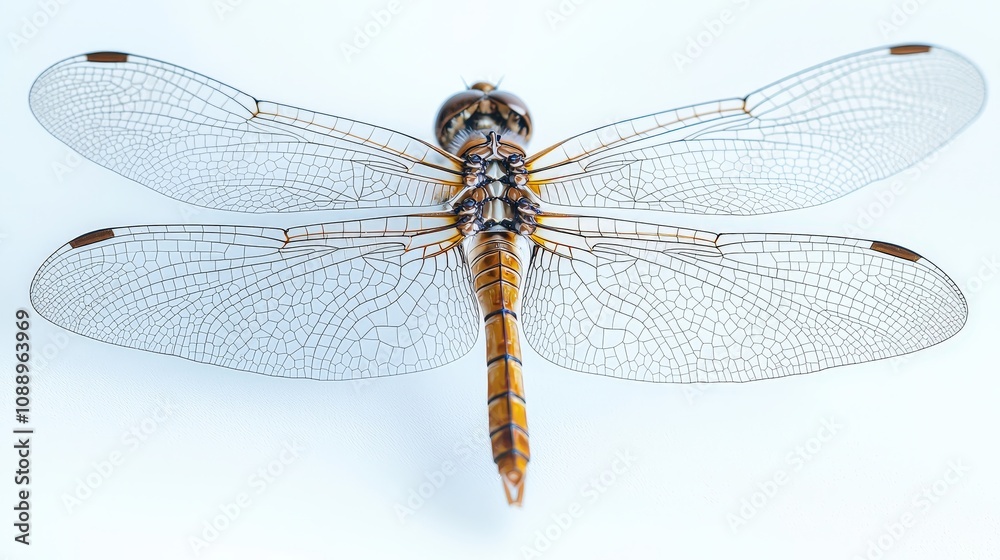 A detailed image of a dragonfly, showcasing its intricate wings and body structure, highlighting the beauty of this insect.