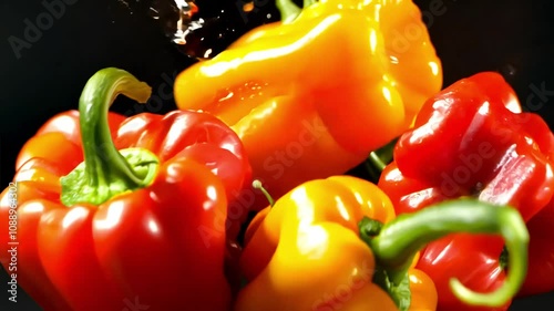 Colorful Red, Yellow, and Orange Bell Peppers for Healthy Culinary Presentations