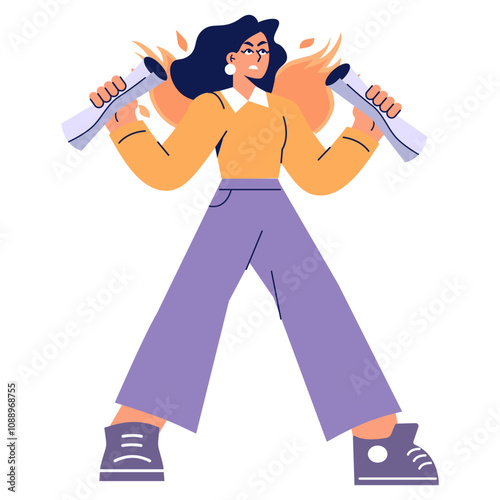 Businesswoman. Flat Vector Illustration