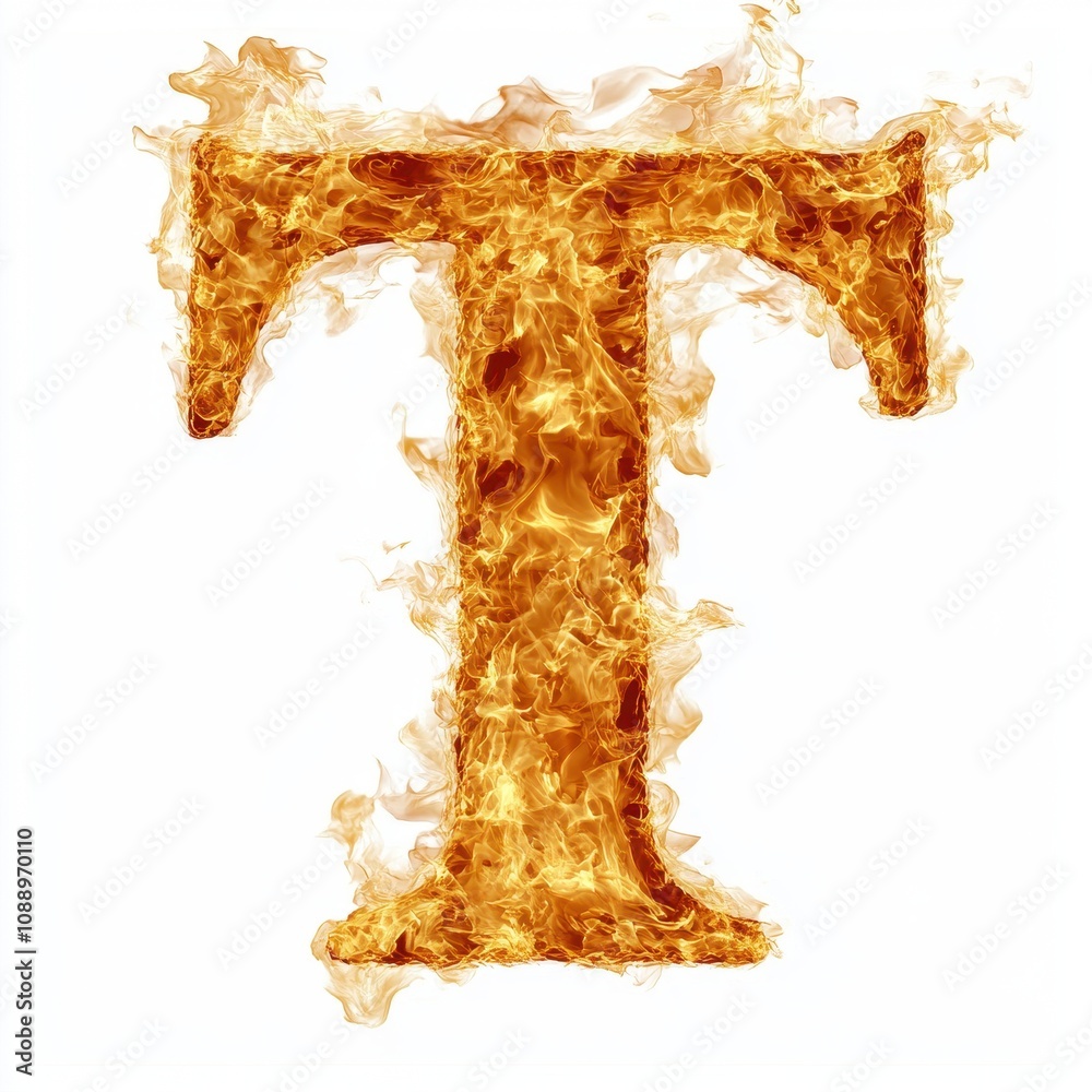 Fototapeta premium A fiery letter