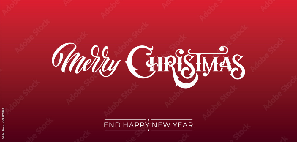 custom made wallpaper toronto digitalMerry Christmas and Happy New Year hand lettering calligraphy. Vector holiday illustration element. Typographic element for congratulations.