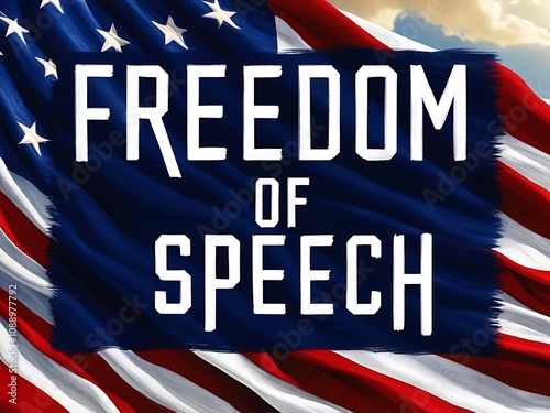 American Flag Freedom Of Speech Image photo