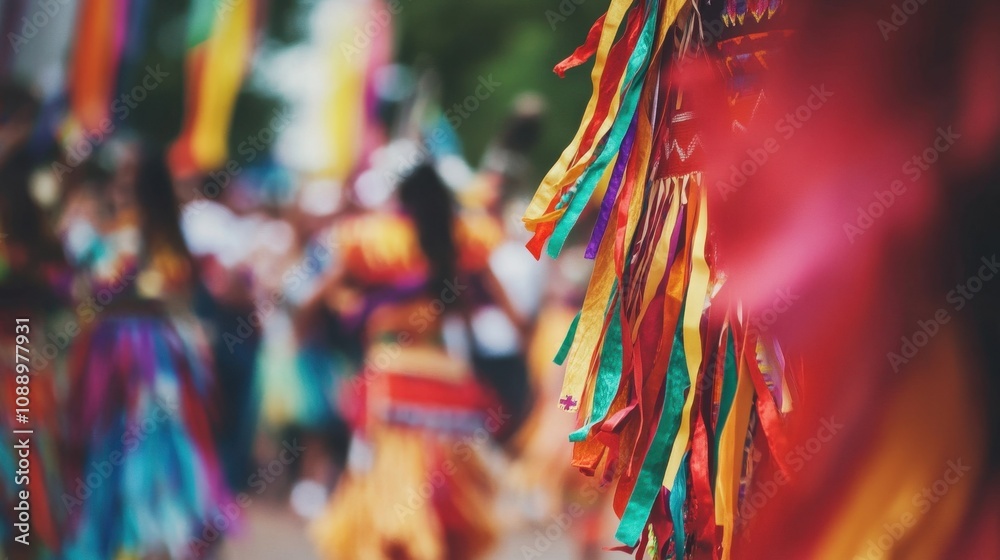 Dancers in vibrant attire perform at a pow wow as spectators enjoy the festivities Dancers in vibrant attire perform at a pow wow as spectators enjoy the festivities