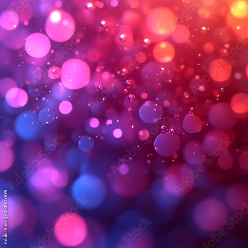 Blurred colorful bokeh lights creating festive atmosphere for holidays and celebrations