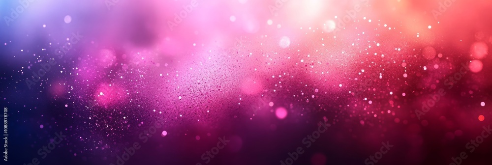 Obraz premium Blurred sparkling lights creating a vibrant and magical atmosphere with bokeh effect, ideal for festive designs