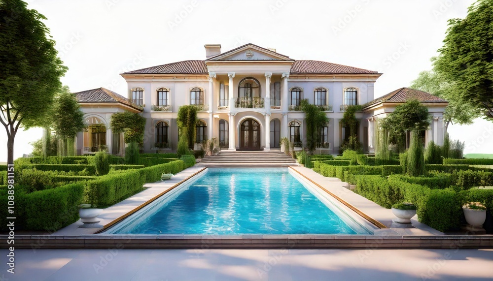 House. A luxurious mansion with a pristine pool, surrounded by manicured gardens and elegant architecture, exuding opulence and sophistication. House. A luxurious mansion with a pristine pool, surrounded by manicured gardens and elegant architecture, exuding opulence and sophistication.