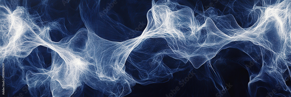 Fototapeta premium Dynamic Digital Wave Pattern with Elegant Fluidity