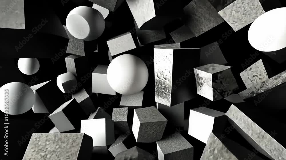 3D Black Cube Design Illustration for Business Concepts and Symbols