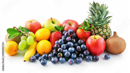 Healthy Eating Fruit Salad Vegetable Garden Local Produce Seasonal Vegetables Green Fresh Healthy Lifestyle Organic Food Natural Wellness isolated