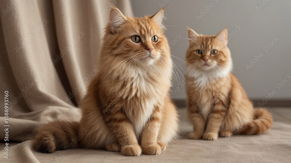couple of cute orange cat couple of cute orange cat