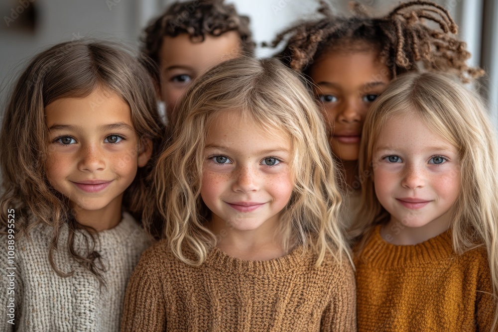 A group of kids. Generative AI A group of kids. Generative AI