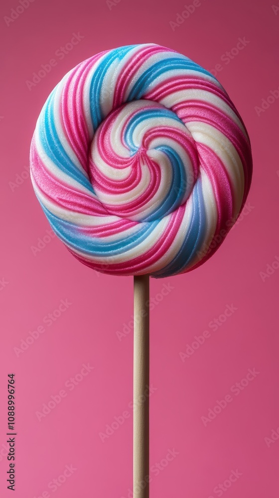 Swirled Candy Lollipop on Stick Swirled Candy Lollipop on Stick