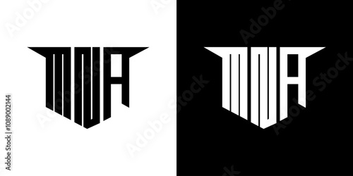 MNA letter logo design with white background in illustrator, vector logo modern alphabet font overlap style, calligraphy designs for logo, Poster, Invitation, etc.