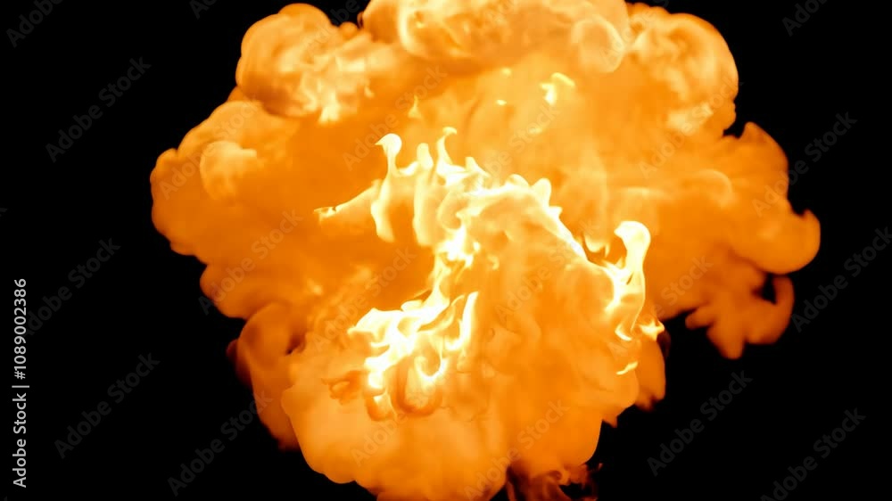 Fiery, moving explosion effect