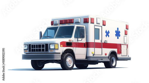 Wallpaper Mural ambulance cartoon white background Torontodigital.ca
