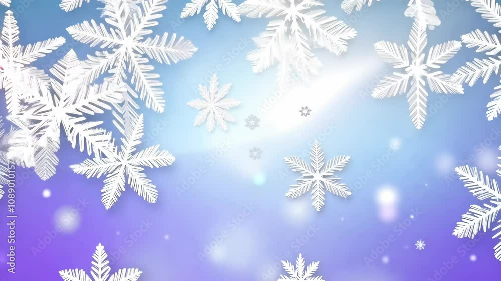 Snowflakes falling gently in a winter wonderland Snowflakes falling gently in a winter wonderland