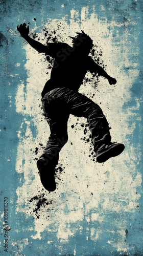 Dynamic Silhouette of a Leaping Figure