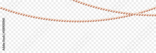 Vector pearl beads png. Luxurious necklaces made of pink pearls. Strings of pearls png.