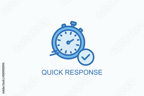 Quick Response Vector Icon Or Logo Illustration