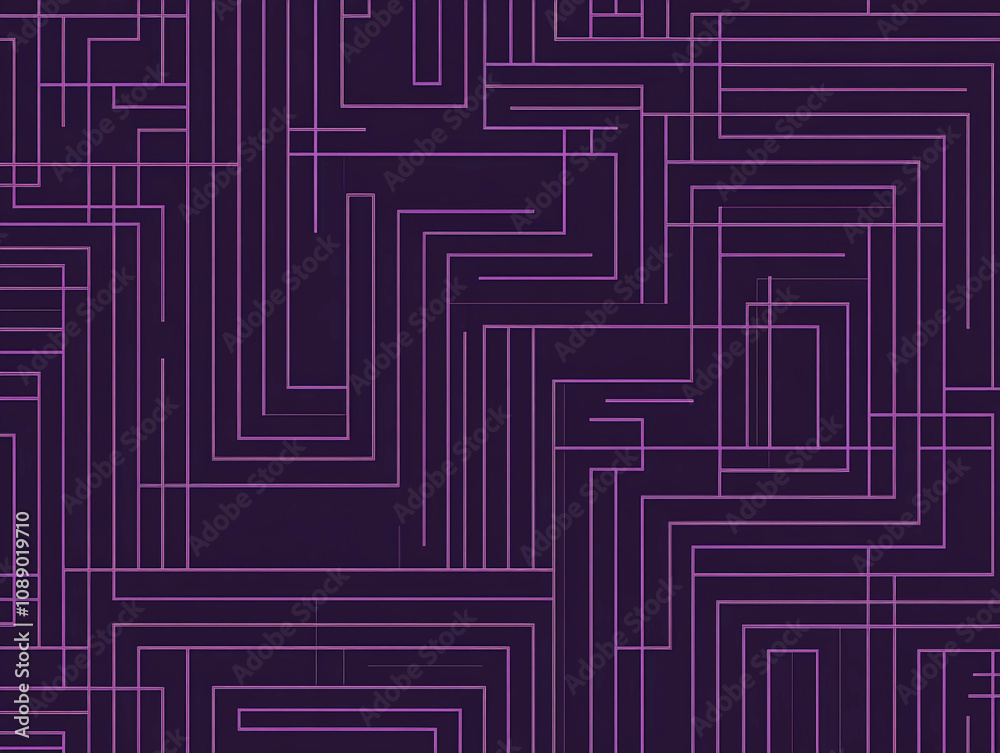 A purple background with many lines and shapes A purple background with many lines and shapes