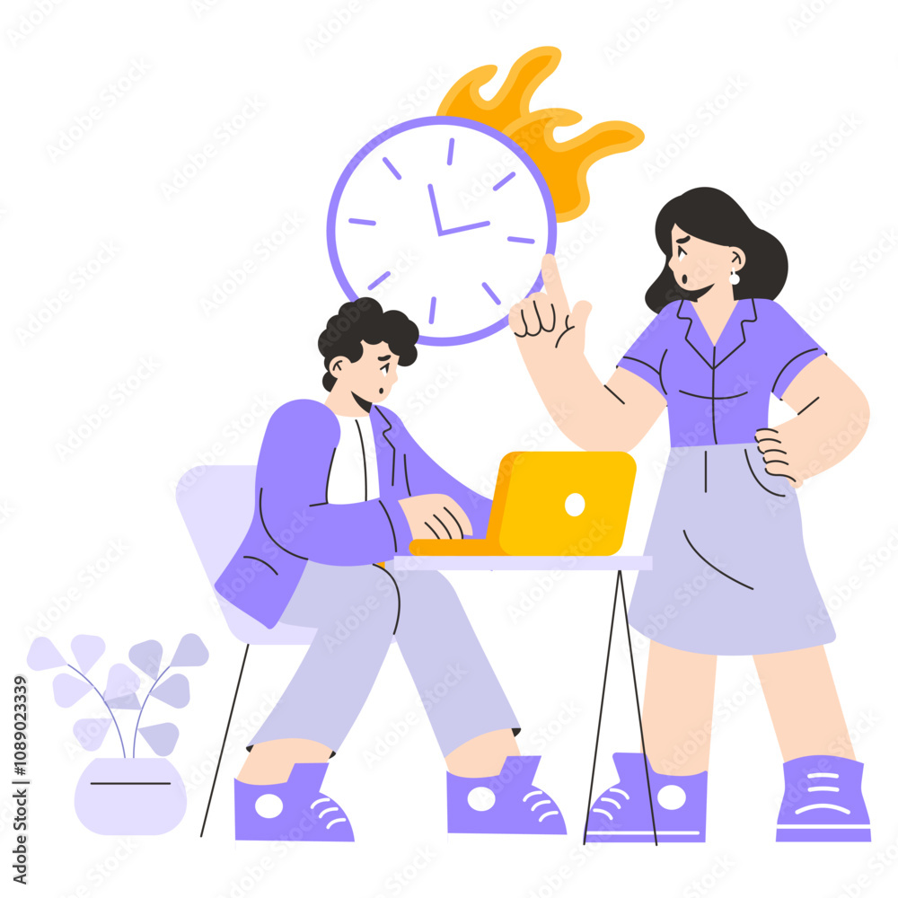 Young Businesswoman. Flat Vector Illustration Young Businesswoman. Flat Vector Illustration
