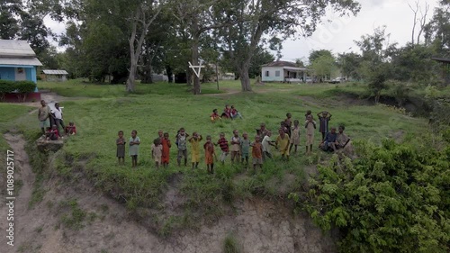 Democratic Republic Congo - October  12, 2024. Village on the Congo Basin rainforest in the democratic republic of Congo.