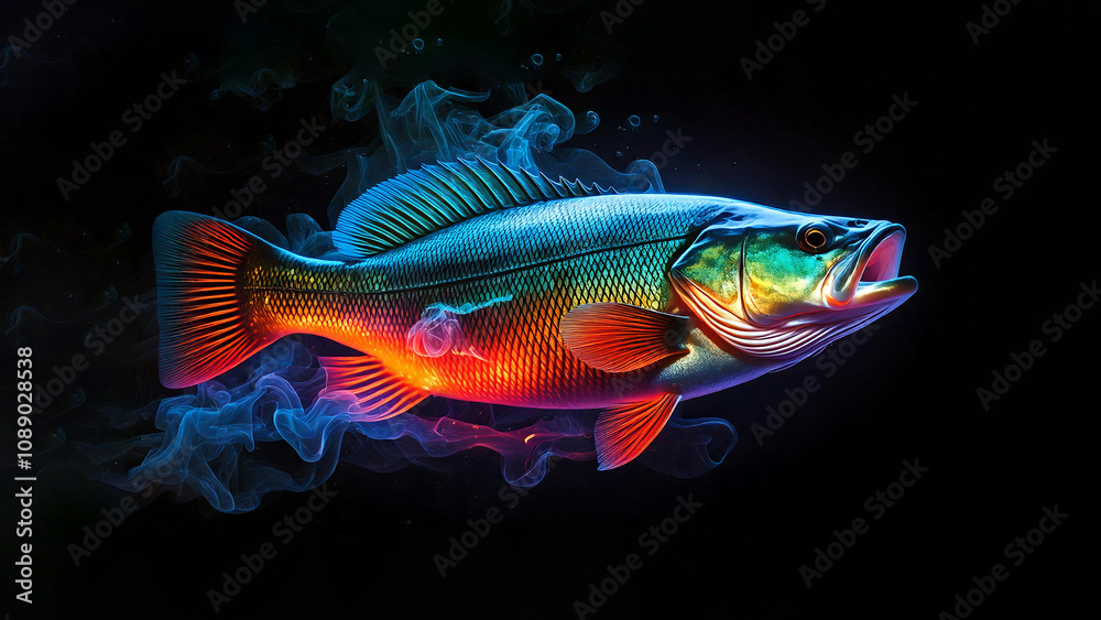 Largemouth Bass Against the Dark Largemouth Bass Against the Dark