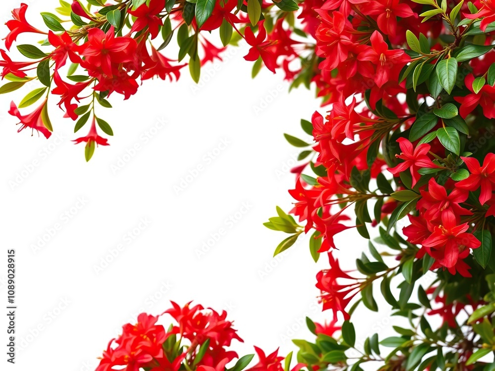 Brilliant Red Poinciana Flowers in Full Bloom, red flowering trees, exotic flower arrangement, flame tree flowers Brilliant Red Poinciana Flowers in Full Bloom, red flowering trees, exotic flower arrangement, flame tree flowers