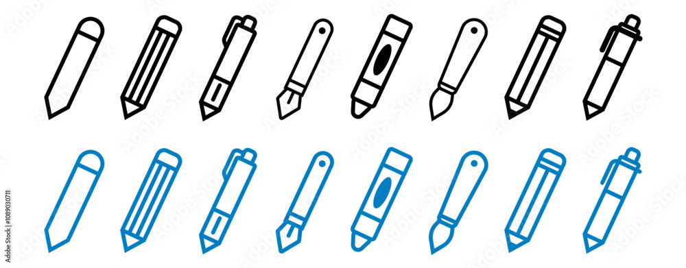 pen and pencils icon simple monochrome pencil write create draw brush pen and pencils icon simple monochrome pencil write create draw brush