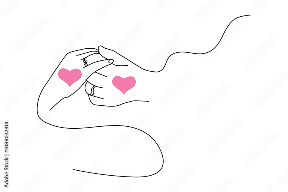 Love shape continuous single line art and isolated outline vector illustration
Love shape continuous single line art and isolated outline vector illustration