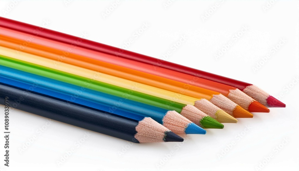 color pencils isolated on white background color pencils isolated on white background