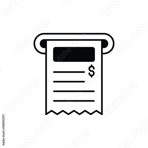 Receipt vector icon