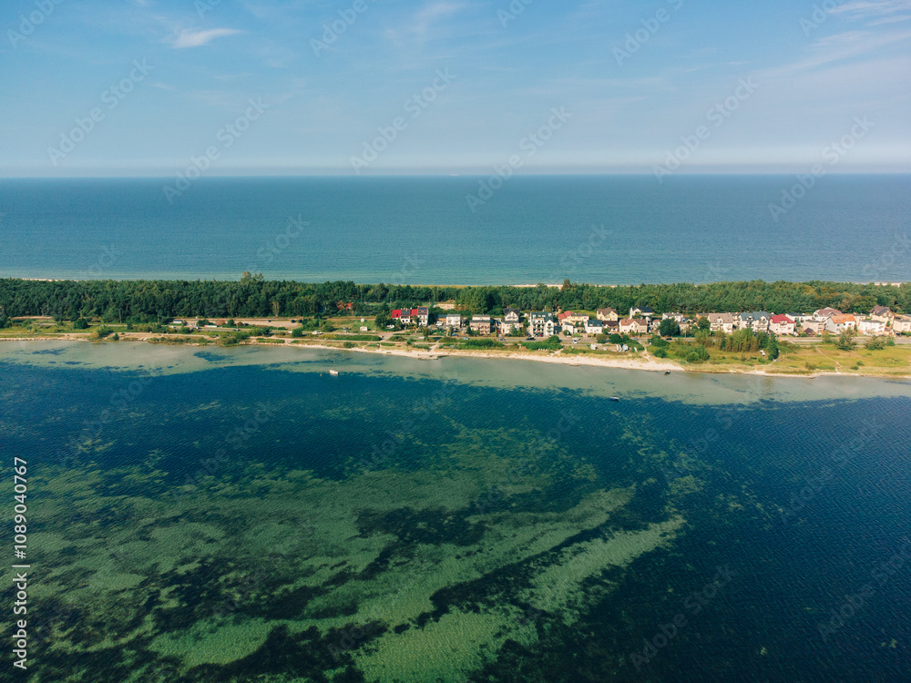 Aerial View of Hel Peninsula on Baltic Sea, Poland Aerial View of Hel Peninsula on Baltic Sea, Poland