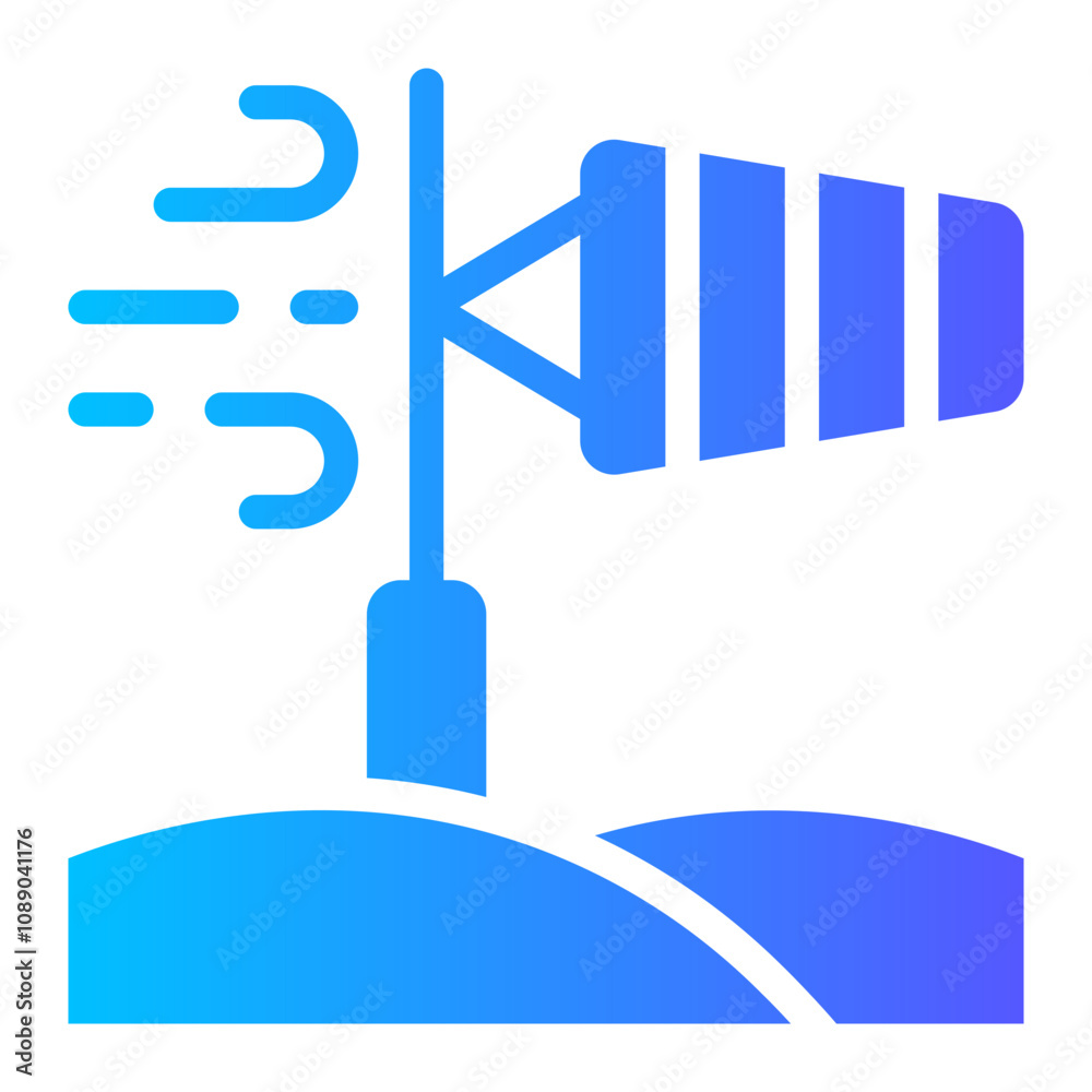 Obraz premium windsock gradient icon