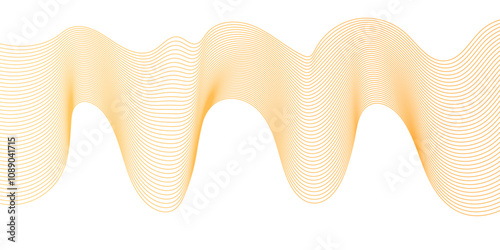 Abstract multicolor gradient wave lines vector background, twisted curve lines and blend effect, frequency sound wave lines, 3d contour line patterned background illustration.	