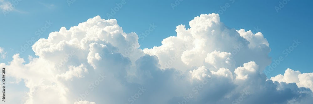 Fluffy cumulus clouds fill the afternoon sky Fluffy cumulus clouds fill the afternoon sky