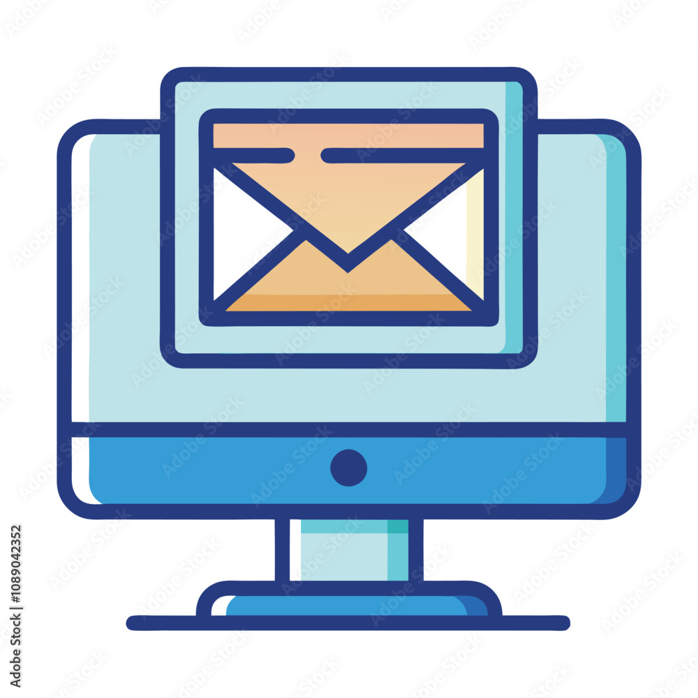 email marketing icon, on white background email marketing icon, on white background