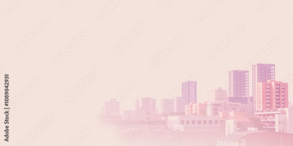 Soft pastel colored wallpaper featuring an urban cityscape, abstract, background, modern Soft pastel colored wallpaper featuring an urban cityscape, abstract, background, modern
