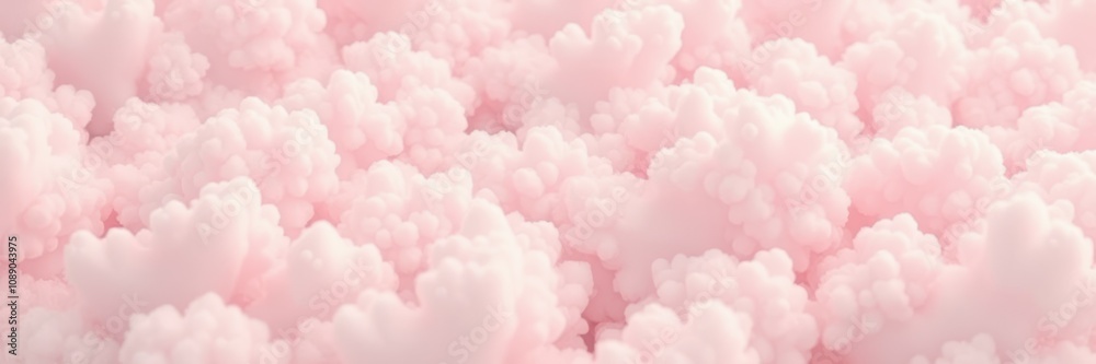 Pink clouds drift peacefully across a boundless sky at midday Pink clouds drift peacefully across a boundless sky at midday