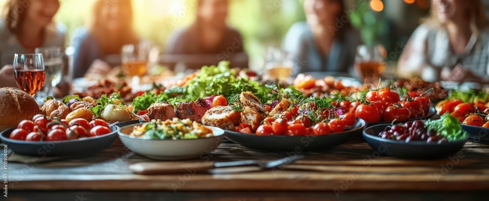 closeup shot capturing the warmth and laughter of a group of friends enjoying a lively meal together with vibrant dishes on the table warm lighting and genuine joy on their faces closeup shot capturing the warmth and laughter of a group of friends enjoying a lively meal together with vibrant dishes on the table warm lighting and genuine joy on their faces