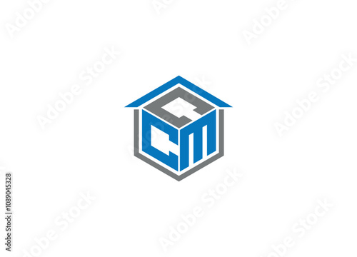 CCM logo design with vector icon template