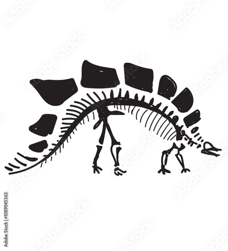 Dinosaur skeleton set diplodocus, triceratops, t-rex, stegosaurus, parasaurolophus etc.	