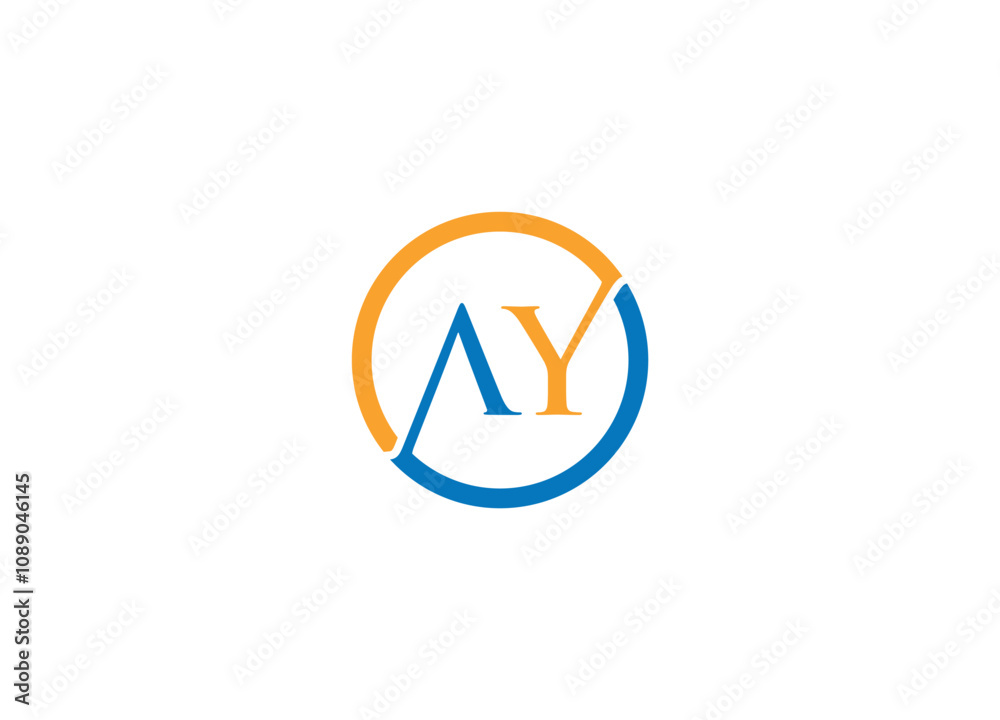 Letter AY logo design with vector icon template Letter AY logo design with vector icon template