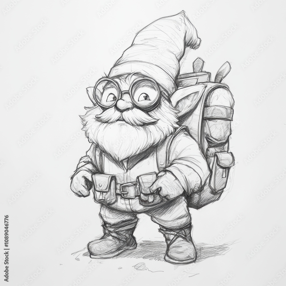 Fototapeta premium Cute gnome for holiday decoration