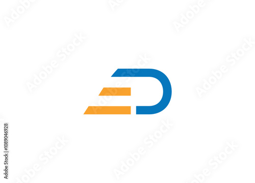 Letter ED logo design with vector icon template photo